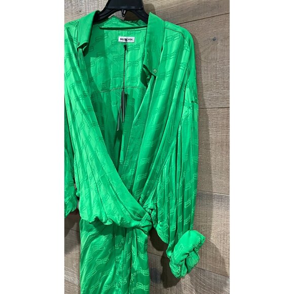 BALENCIAGA Wrap-Front BB-Jacquard Dress Size FR 34/ S - Picture 5 of 12